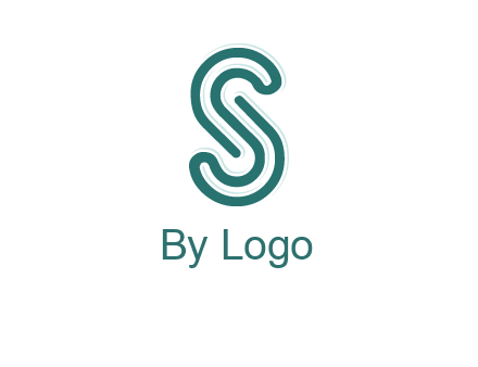 letter S made of lines logo