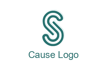 letter S made of lines logo
