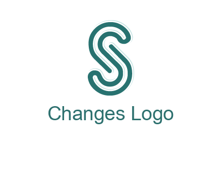 letter S made of lines logo