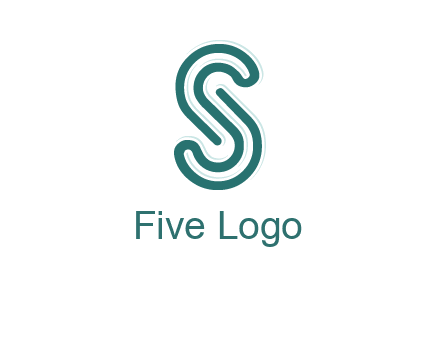 letter S made of lines logo