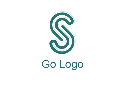 letter S made of lines logo