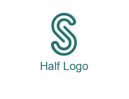 letter S made of lines logo