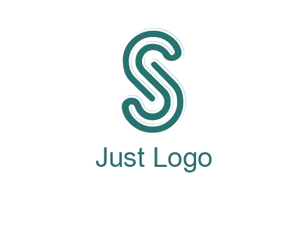 letter S made of lines logo