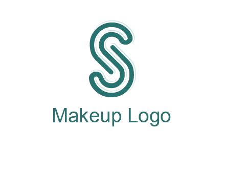 letter S made of lines logo