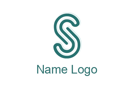 letter S made of lines logo