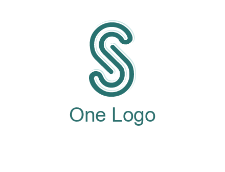 letter S made of lines logo