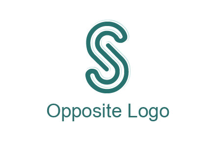 letter S made of lines logo