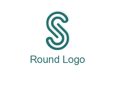 letter S made of lines logo