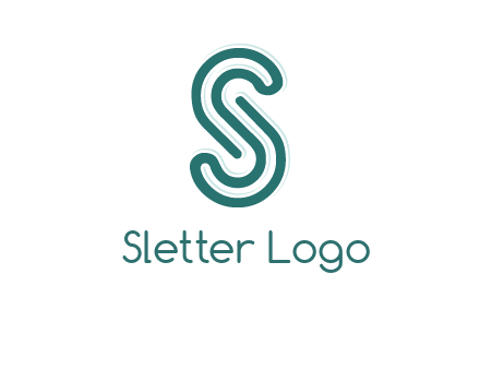 letter S made of lines logo