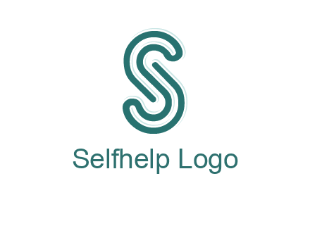 letter S made of lines logo