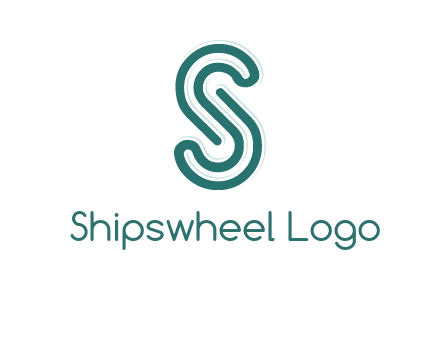 letter S made of lines logo