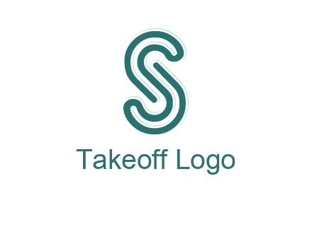 letter S made of lines logo