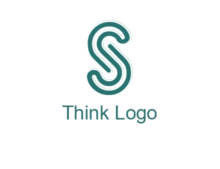 letter S made of lines logo