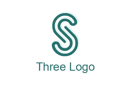 letter S made of lines logo