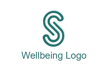 letter S made of lines logo