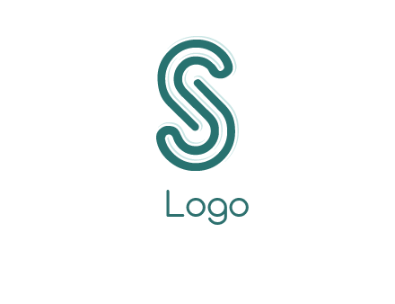 letter S made of lines logo