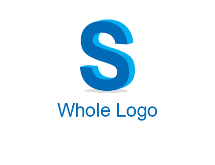 3D letter S