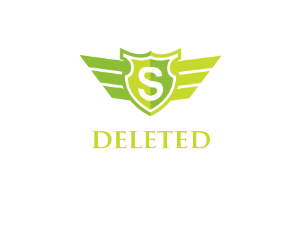 letter S inside shield and wings logo