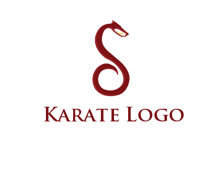 Letter S made of snake logo