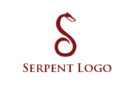 Letter S made of snake logo