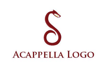 Letter S made of snake logo