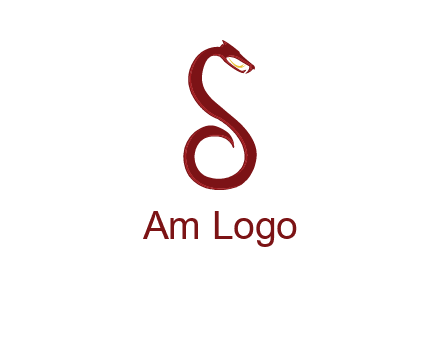 Letter S made of snake logo