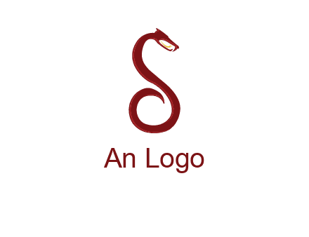 Letter S made of snake logo