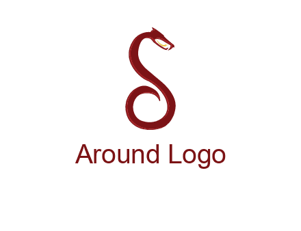 Letter S made of snake logo