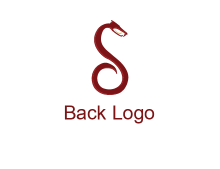 Letter S made of snake logo
