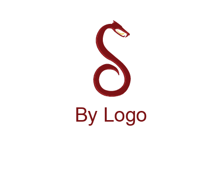 Letter S made of snake logo