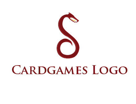 Letter S made of snake logo