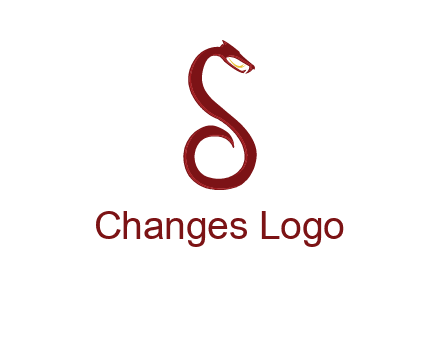 Letter S made of snake logo