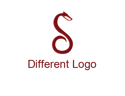 Letter S made of snake logo
