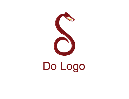 Letter S made of snake logo