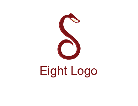 Letter S made of snake logo