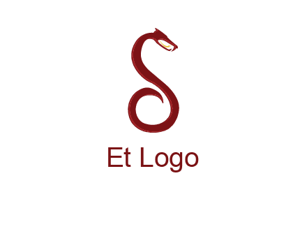 Letter S made of snake logo