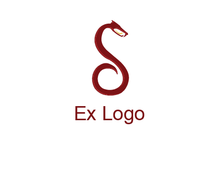 Letter S made of snake logo