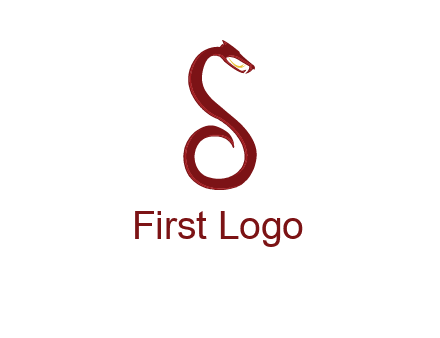 Letter S made of snake logo
