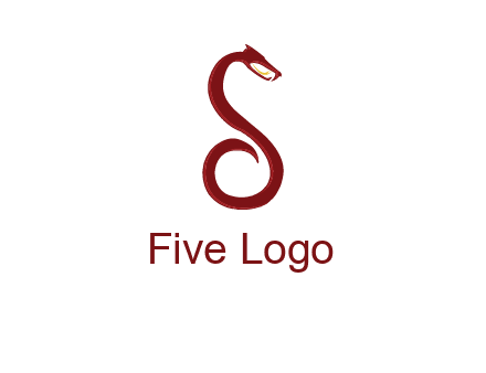 Letter S made of snake logo