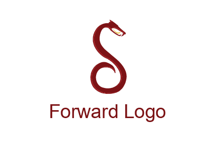 Letter S made of snake logo
