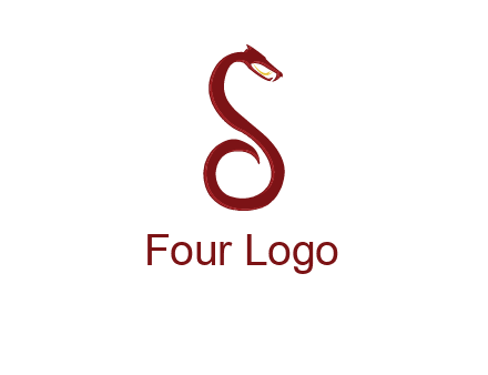 Letter S made of snake logo
