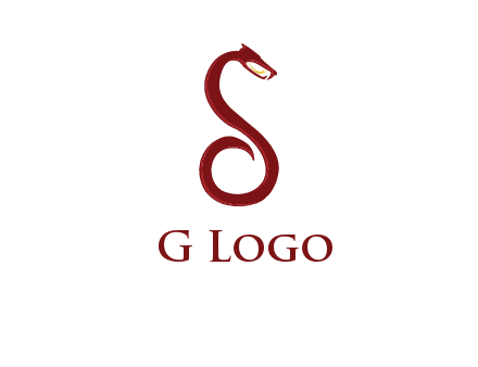 Letter S made of snake logo