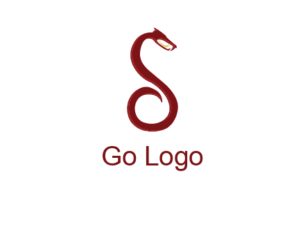 Letter S made of snake logo