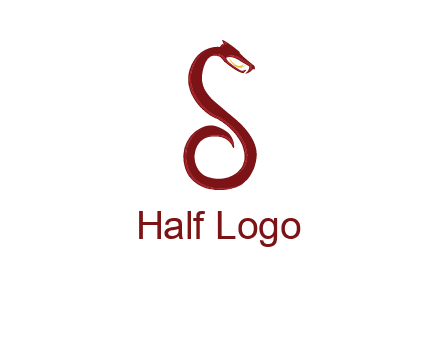 Letter S made of snake logo