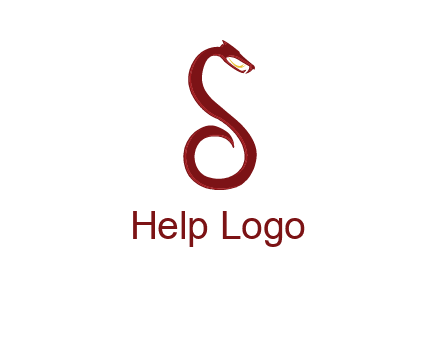 Letter S made of snake logo