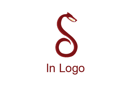 Letter S made of snake logo