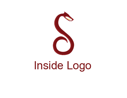 Letter S made of snake logo