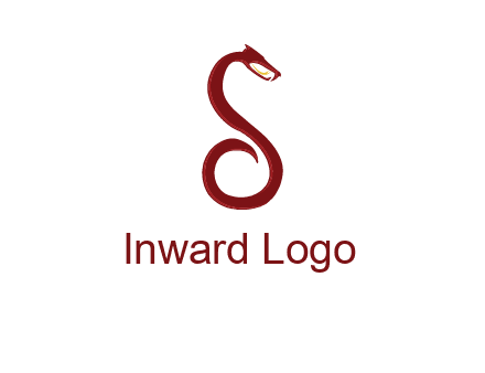 Letter S made of snake logo