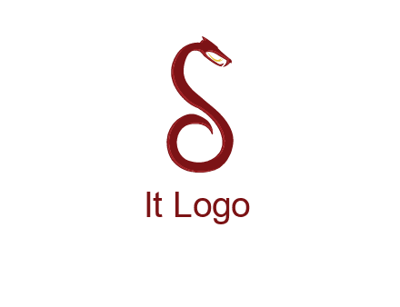 Letter S made of snake logo