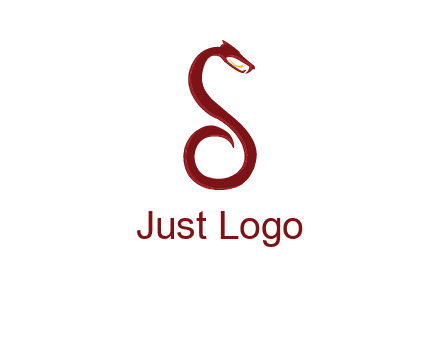 Letter S made of snake logo